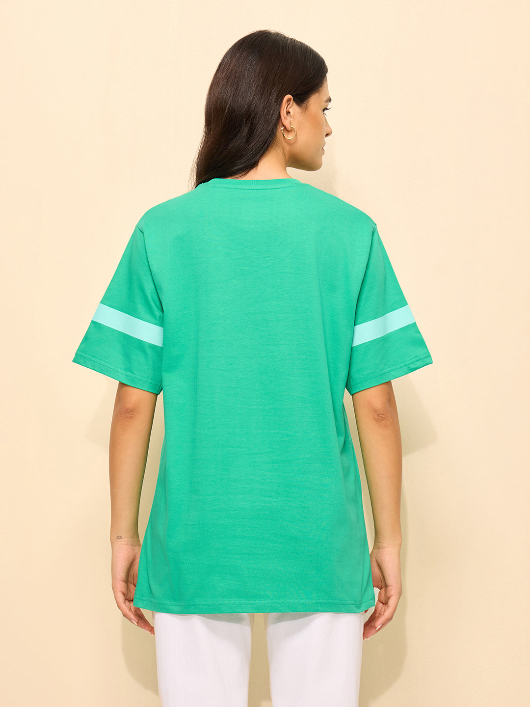Womens Printed Oversized Cotton T-Shirt