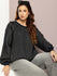Women Long Sleeve Oversized Striped Sweatshirt
