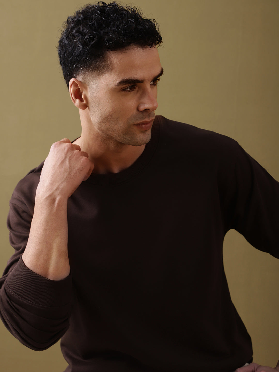 Mens Full Sleeve Round Neck Oversized Fit T-Shirts