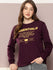 Womens Full Sleeve Round Neck Printed Oversized Fit Tshirts
