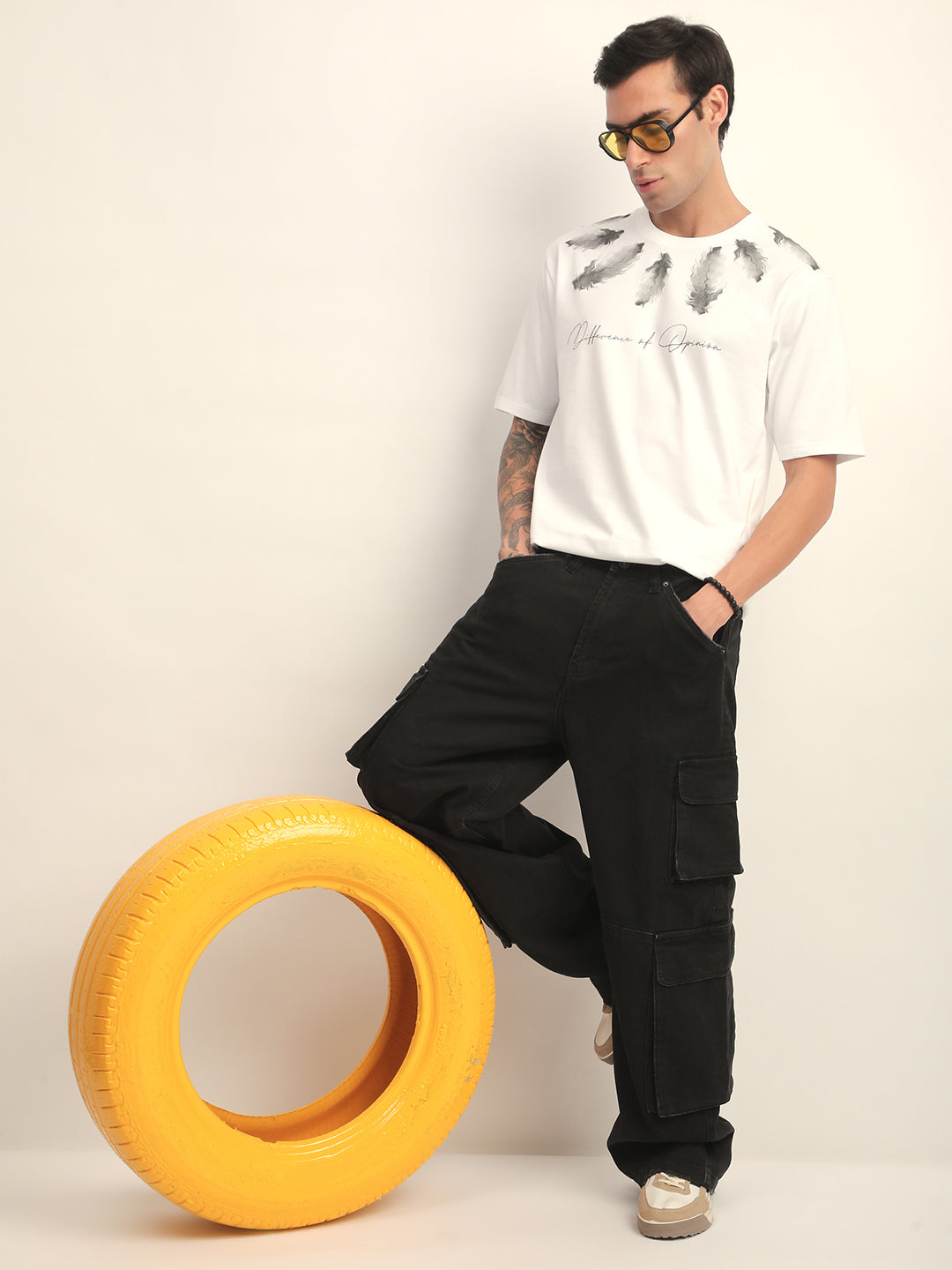 Mens Half Sleeve Round Neck Printed Oversized Fit Tshirts