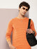 Mens Full Sleeve Round Neck All-Over Striped Regular Fit Tshirts