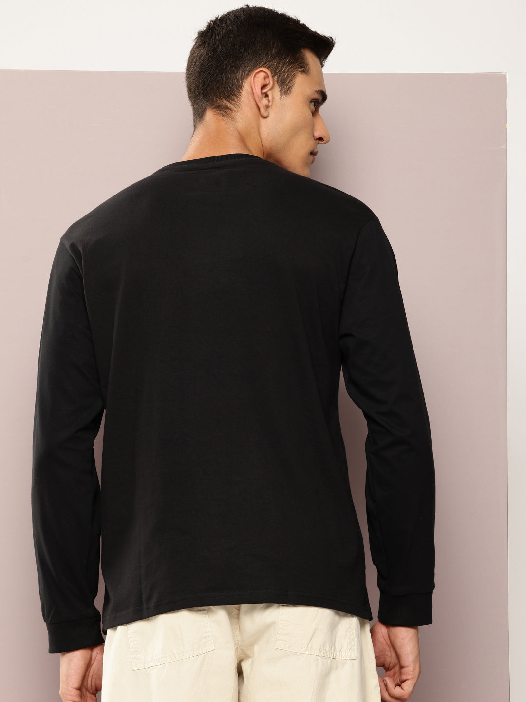 Mens Full Sleeve Round Neck Printed Oversized Fit Tshirts