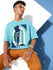 Mens Half Sleeve Drop Shoulder Printed Oversized Fit T-Shirts
