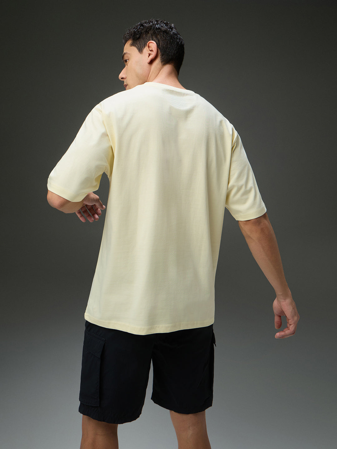 Mens Round Neck Half Sleeve Printed Oversized Fit Tshirt