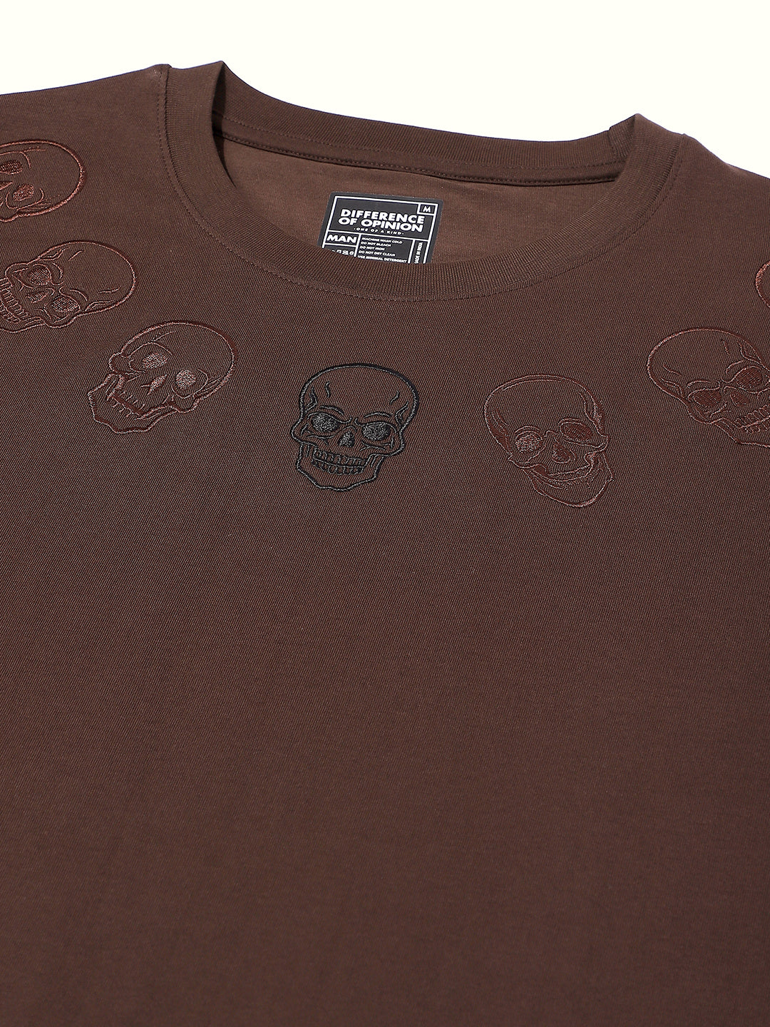 Mens Half Sleeve Round Neck Embroidered Oversized Fit Tshirts
