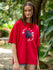 Womens Half Sleeve Drop Shoulder Printed Oversized Fit T-Shirts