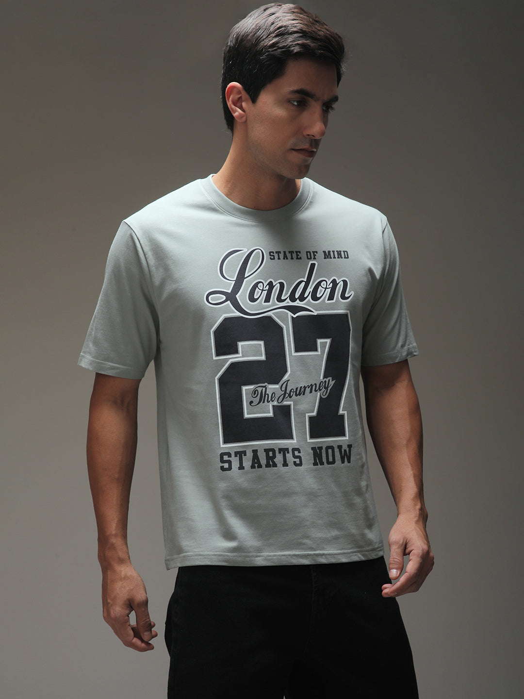 Mens Half Sleeve Round Neck Printed Oversized Fit Tshirts