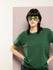 Womens Half Sleeve Round Neck Solid Boxy Fit Tshirts