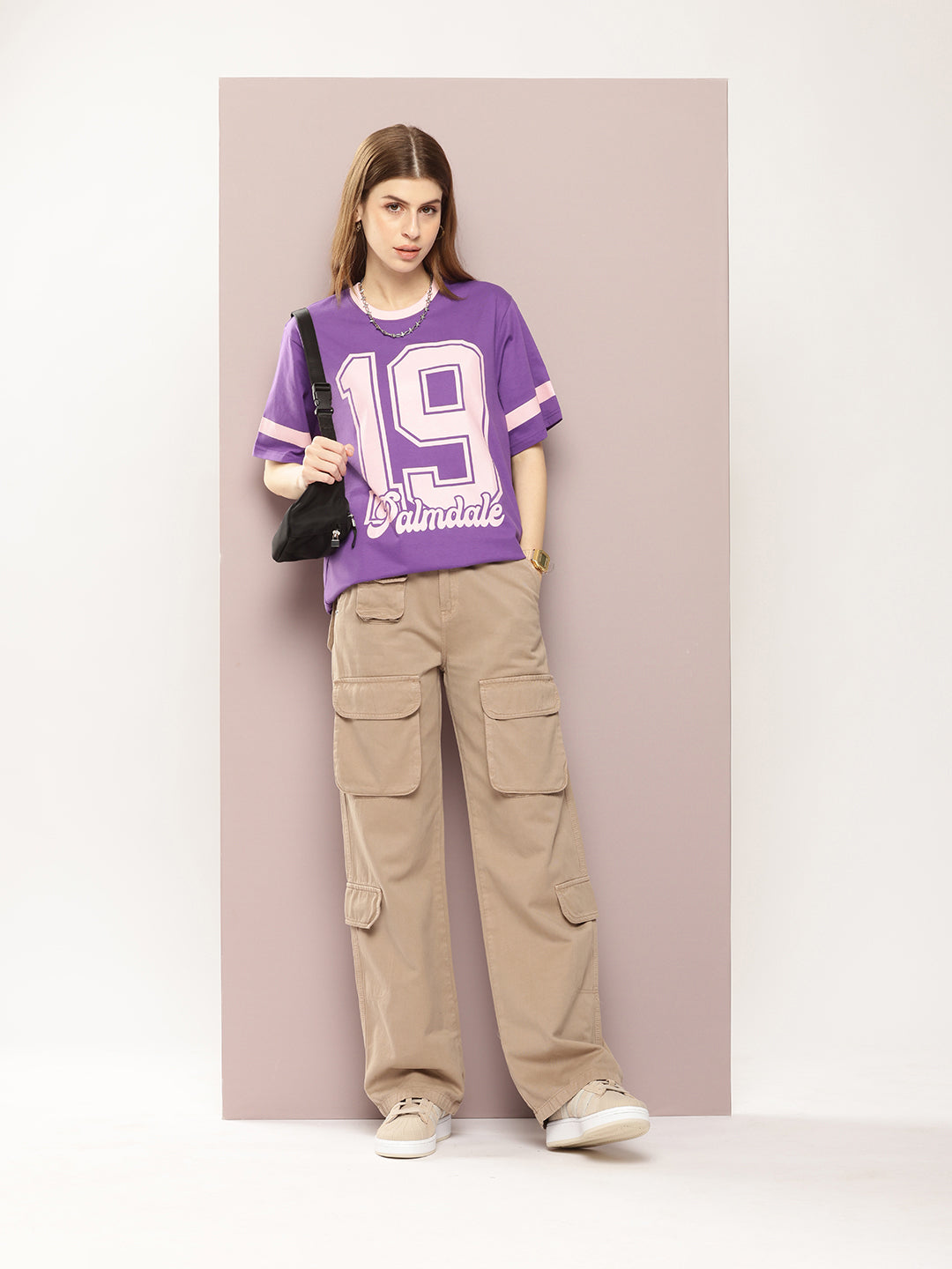 Womens Half Sleeve Round Neck Printed Oversized Fit Tshirts