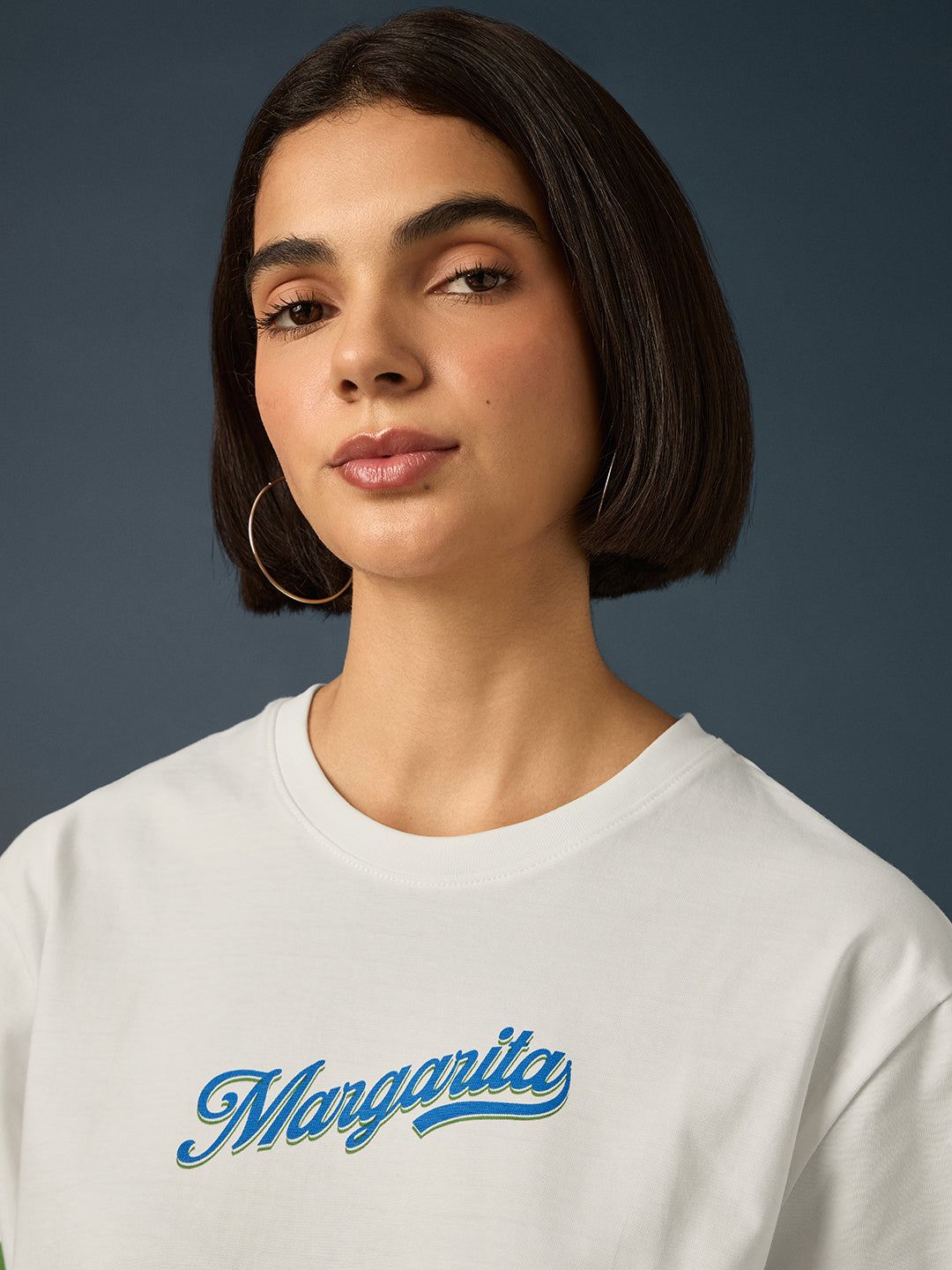 Womens Short Sleeve Printed Oversized Fit Tshirt 