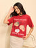 Womens Embroidery Oversized Fit Cotton T-Shirt