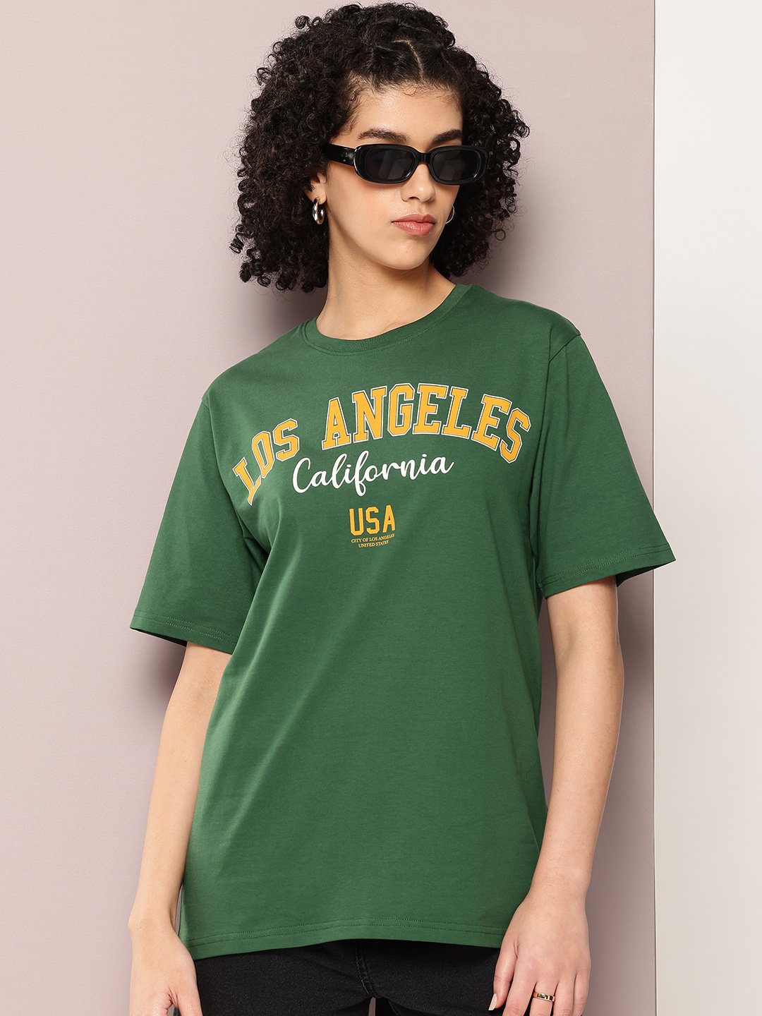 Womens Half Sleeve Round Neck Oversized Fit T-Shirts