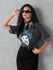 Womens Half Sleeve Printed Oversized Fit Tshirt