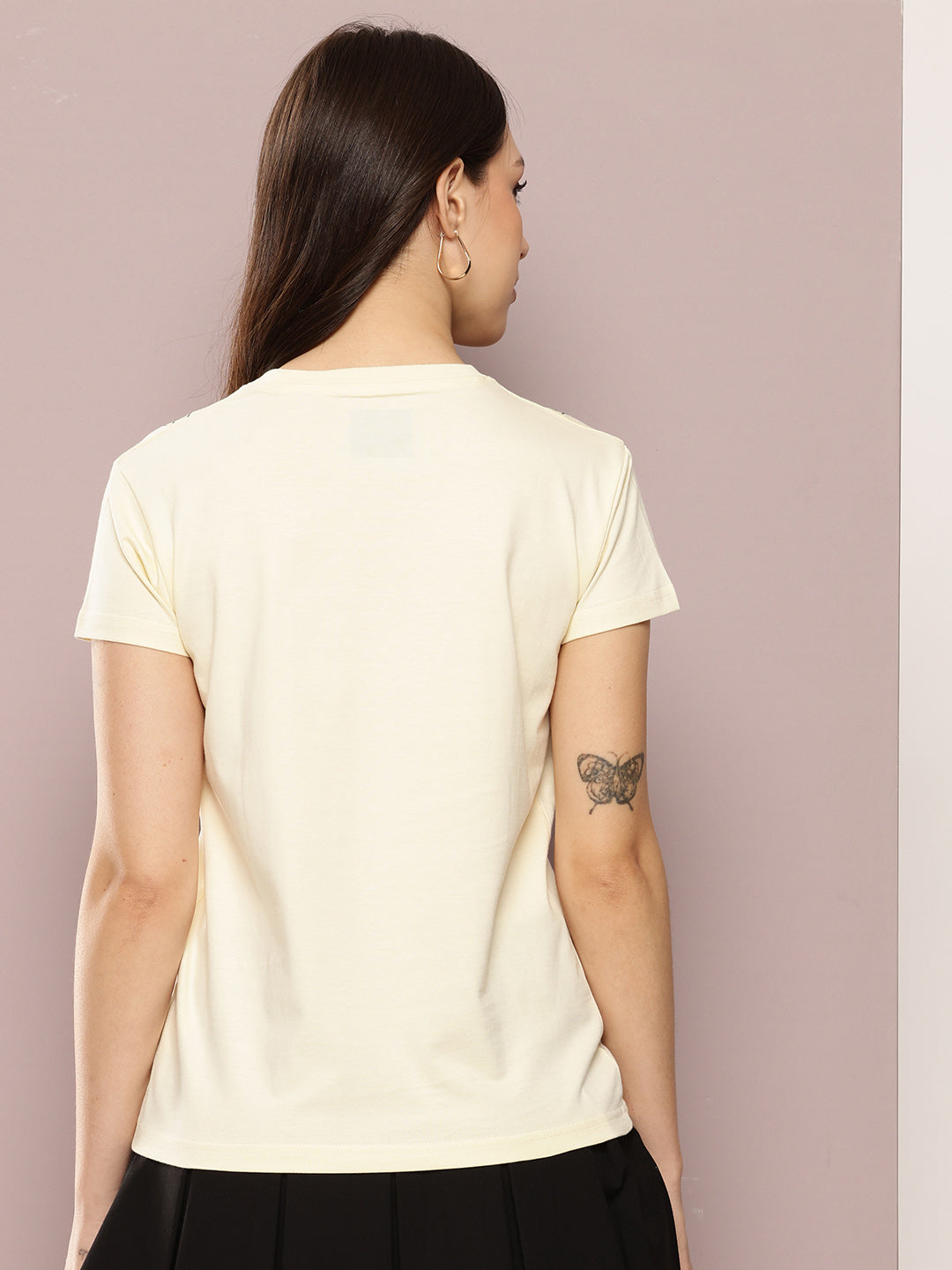 Womens Half Sleeve Round Neck Embroidered Regular Fit Tshirts