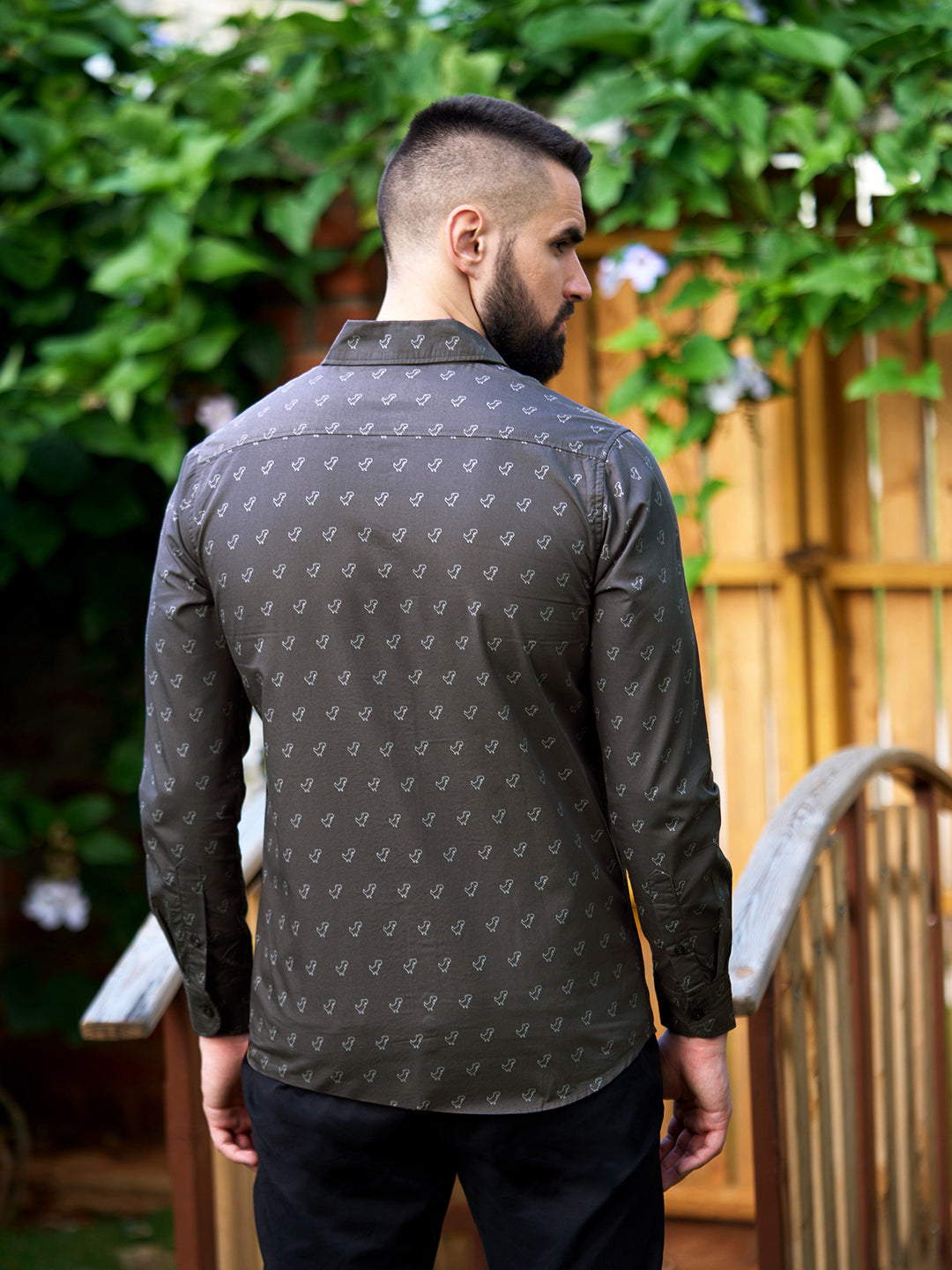 Men All Over Printed Full Sleeve Shirt With Pocket