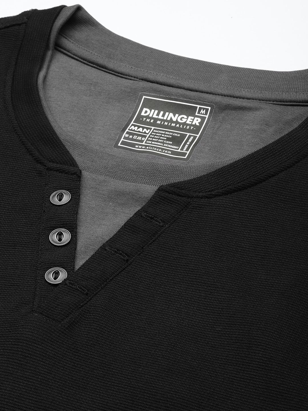 Mens Full Sleeve V-Neck Solid Oversized Fit Tshirts