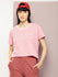 Womens Half Sleeve Round Neck Striped Boxy Fit Tshirts