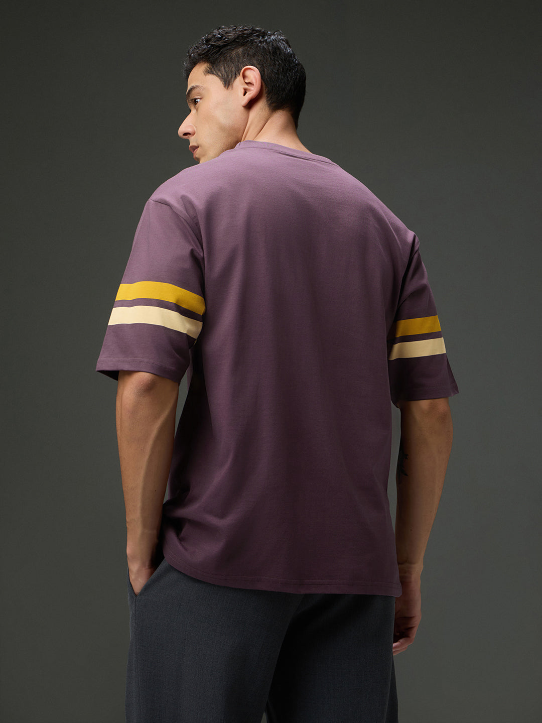 Mens Round Neck Half Sleeve Printed Oversized Fit Tshirt