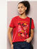 Womens Short Sleeve Round Neck Boxy Fit T-Shirt