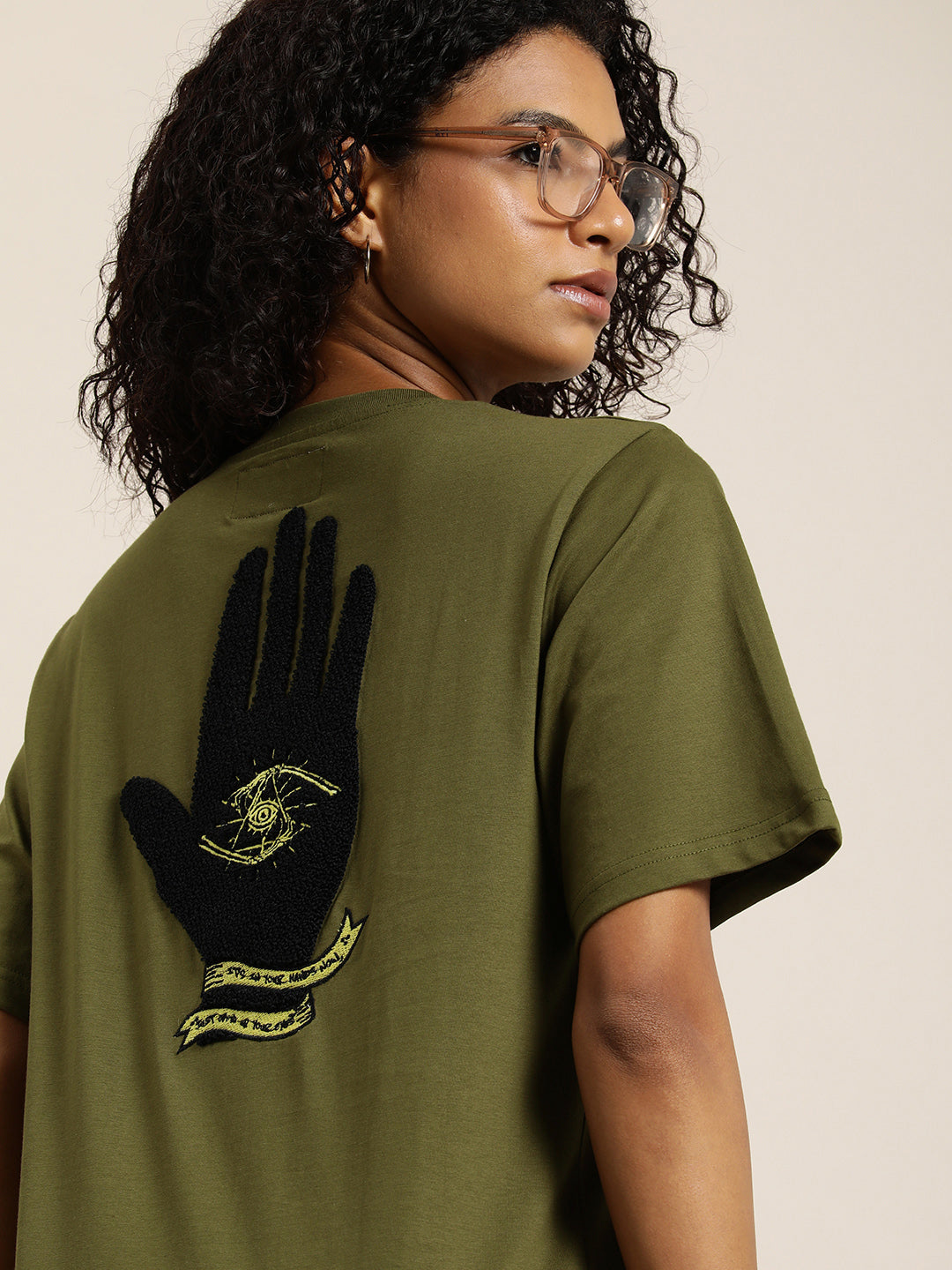 Womens Half Sleeve Round Neck Oversized Fit T-Shirts