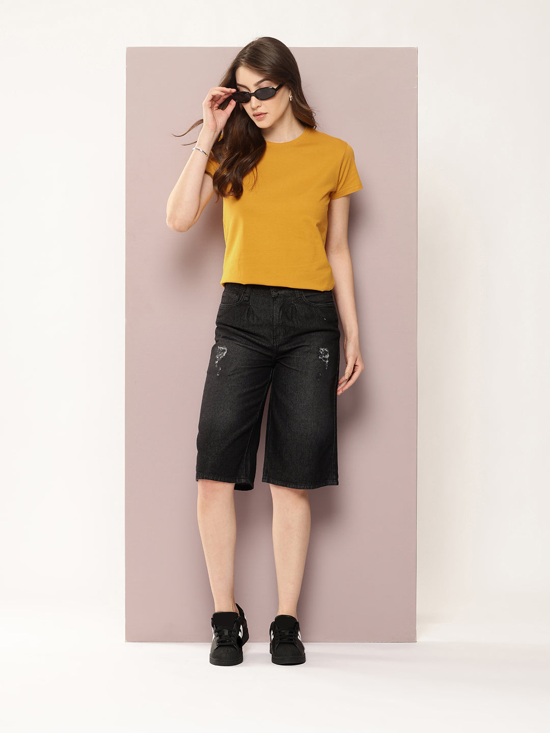 Womens Half Sleeve Round Neck Solid Regular Fit Tshirts