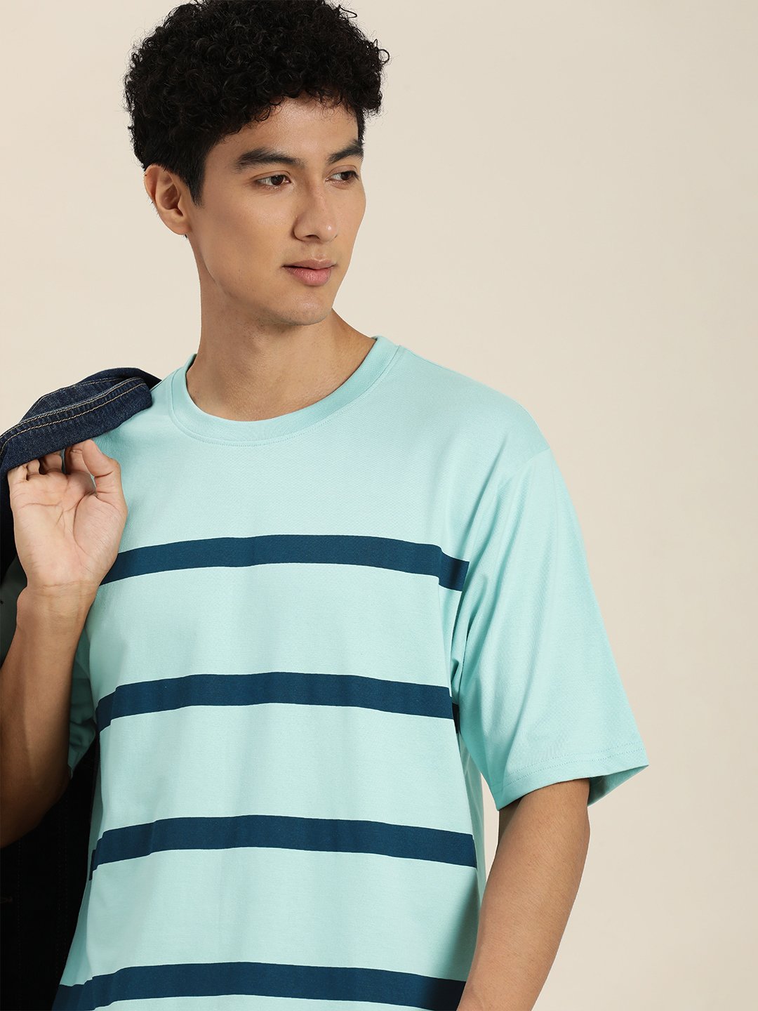 Mens Half Sleeve Round Neck Oversized Fit T-Shirts