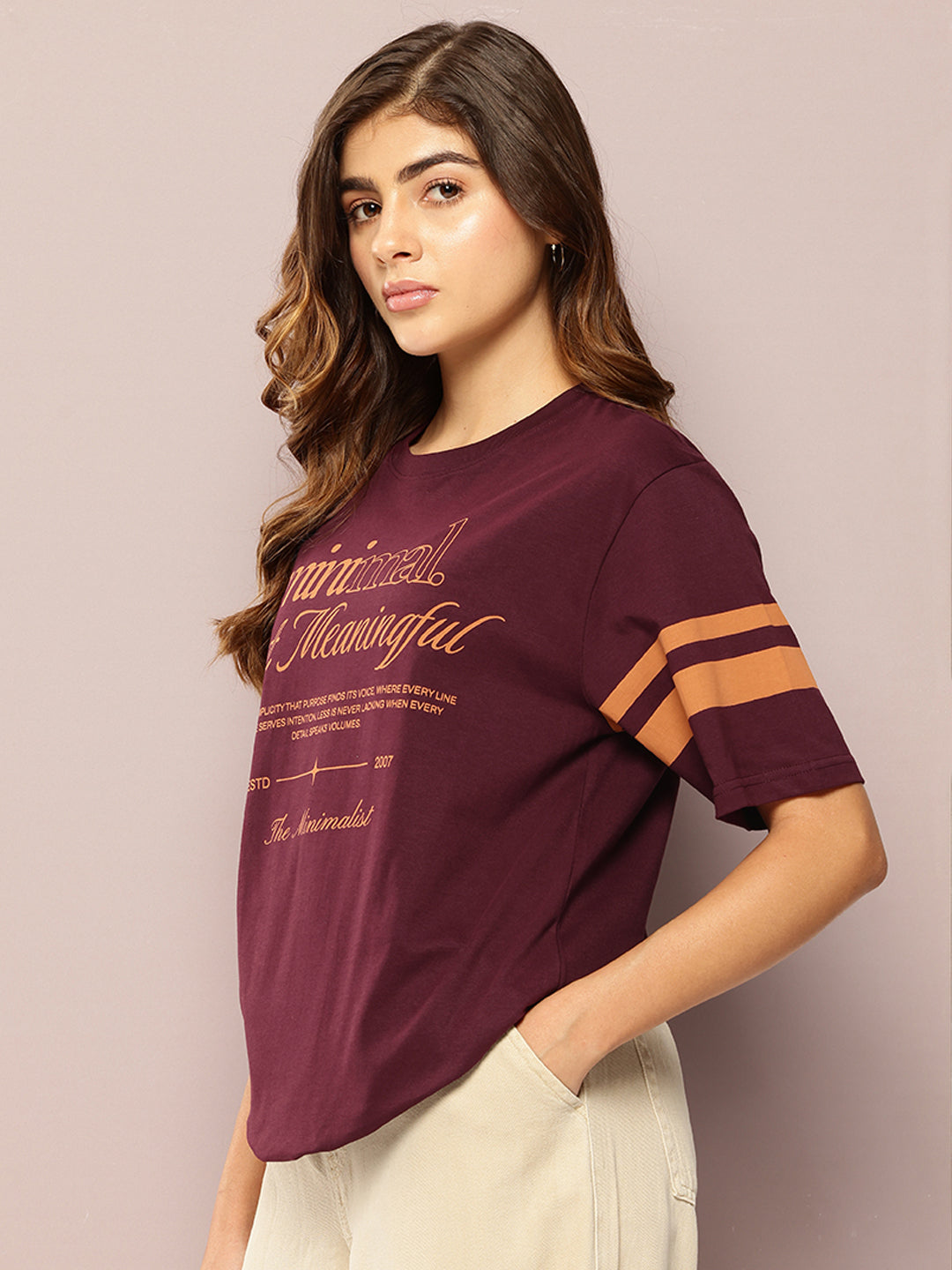 Womens Short Sleeve Printed Oversized Fit Tshirt