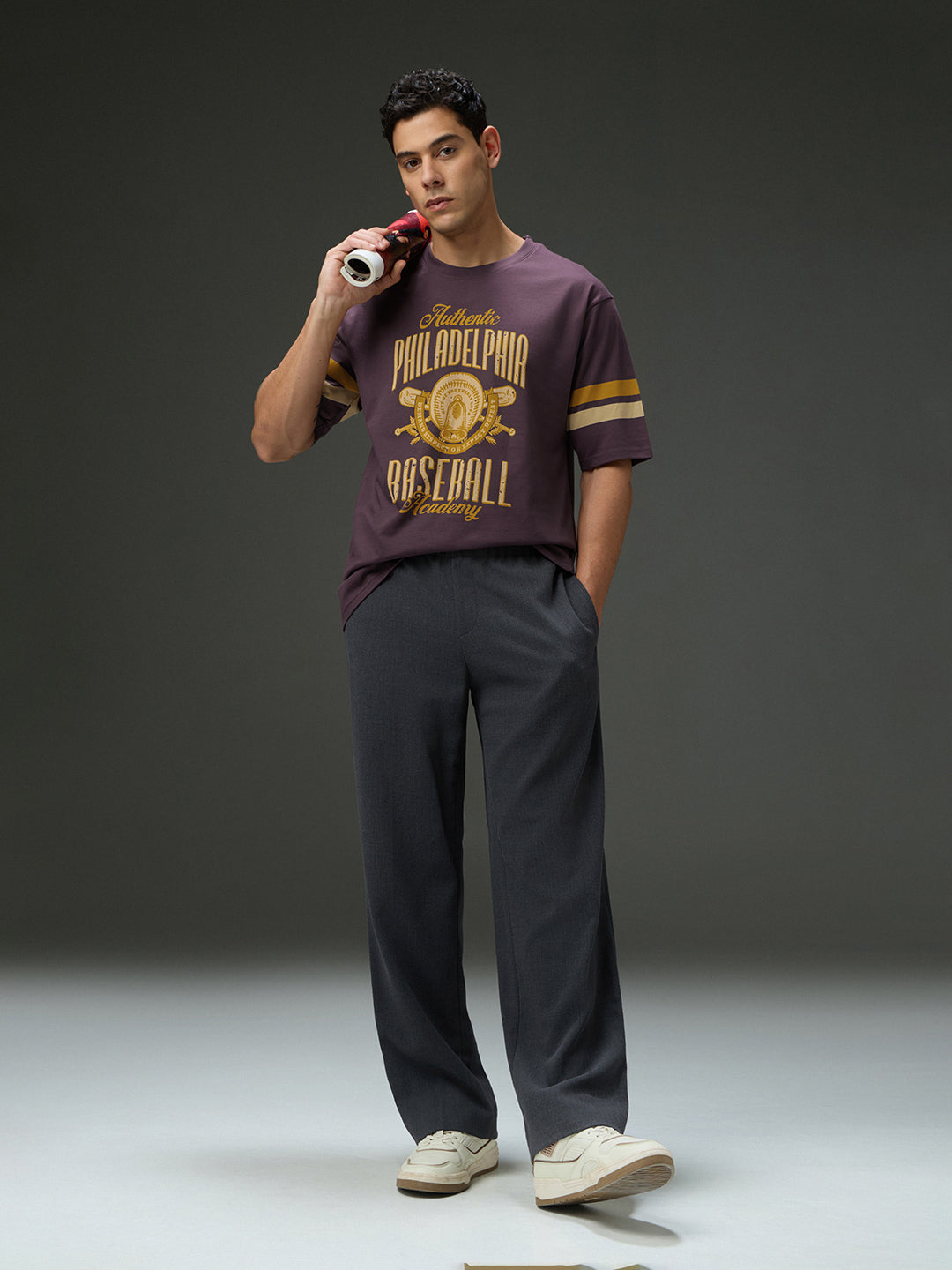 Mens Round Neck Half Sleeve Printed Oversized Fit Tshirt