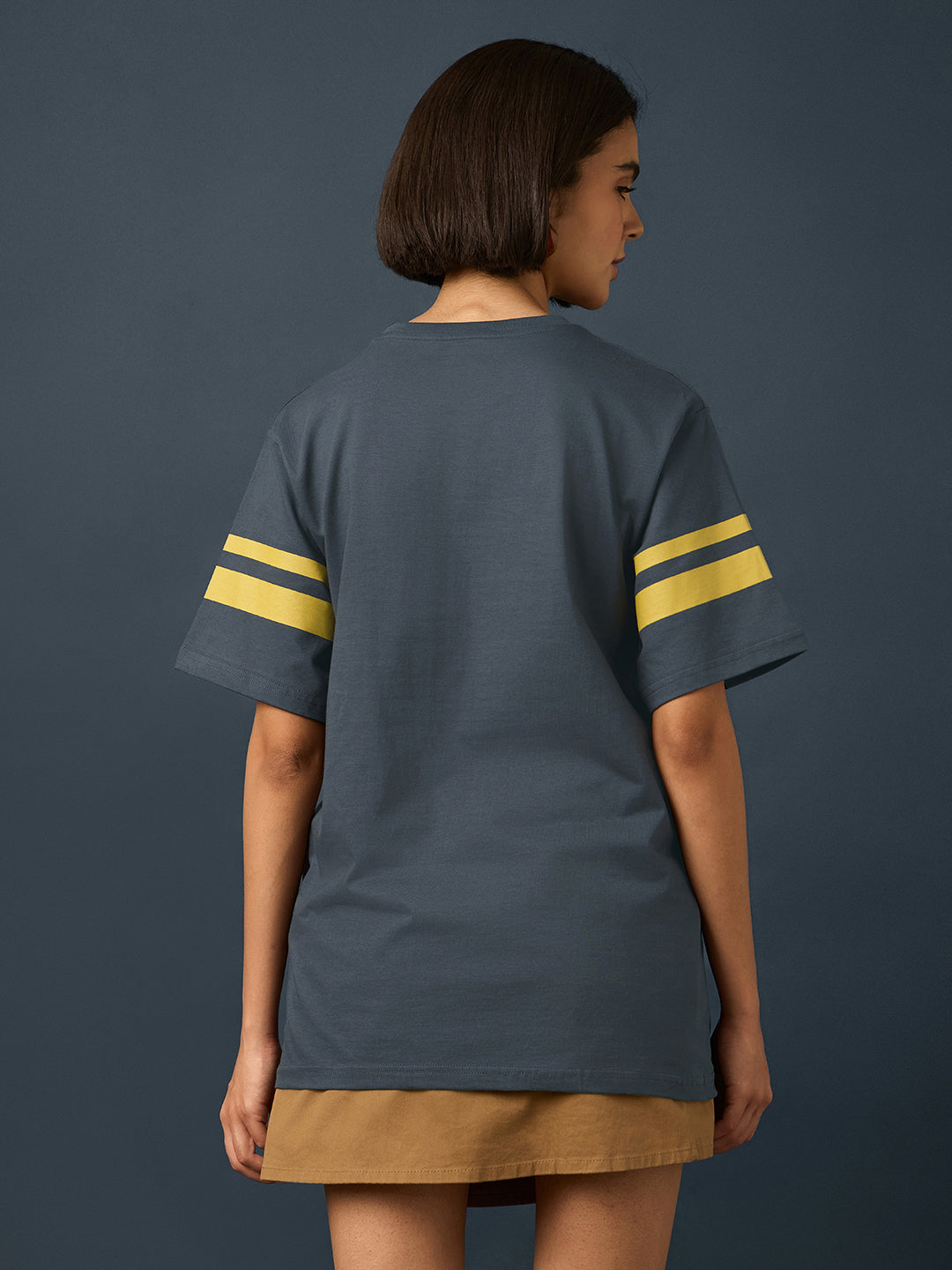 Womens Short Sleeve Printed Oversized Fit Tshirt 