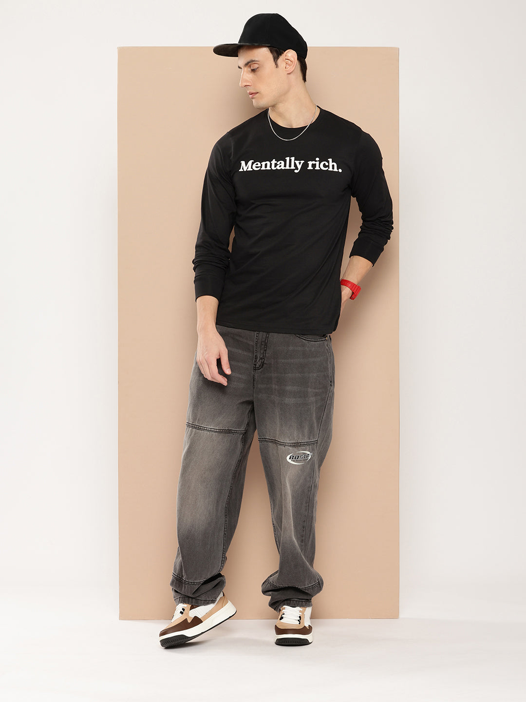 Mens Full Sleeve Round Neck Printed Regular Fit Tshirts