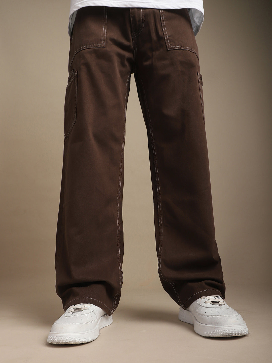 Men Plain Cargo Jeans