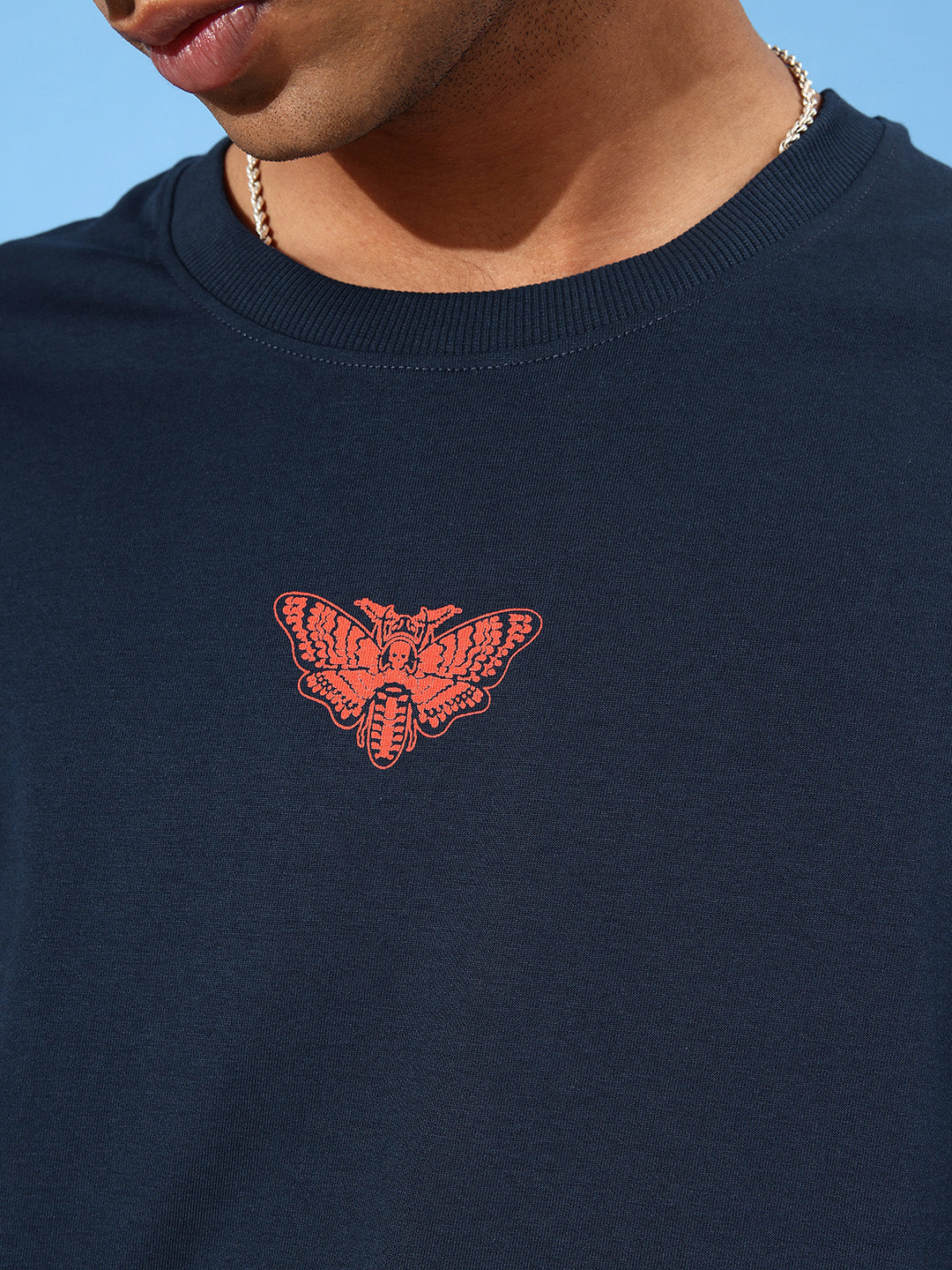 Mens Half Sleeve Drop Shoulder Printed Oversized Fit T-Shirts