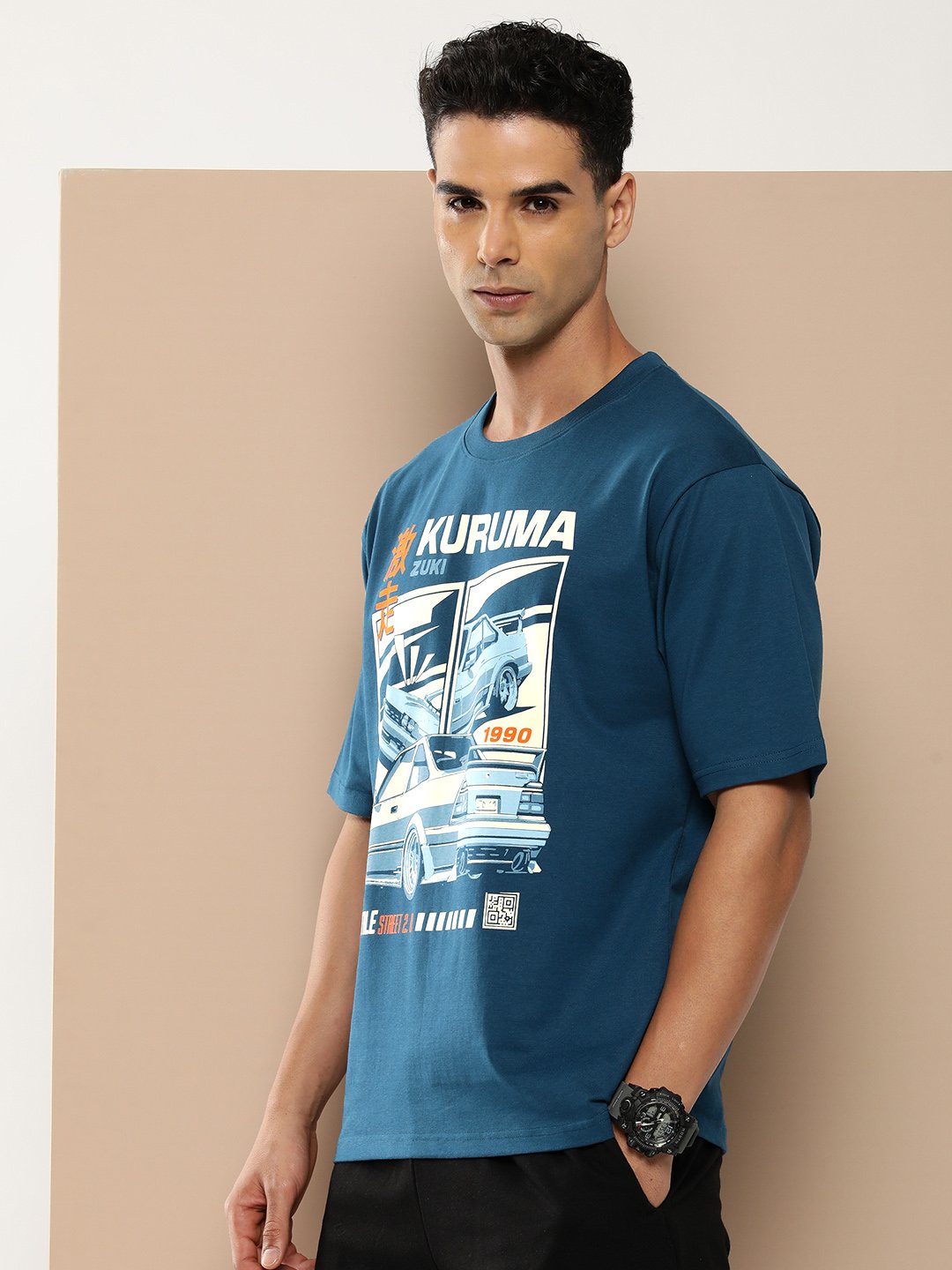 Mens Half Sleeve Round Neck Oversized Fit T-Shirts