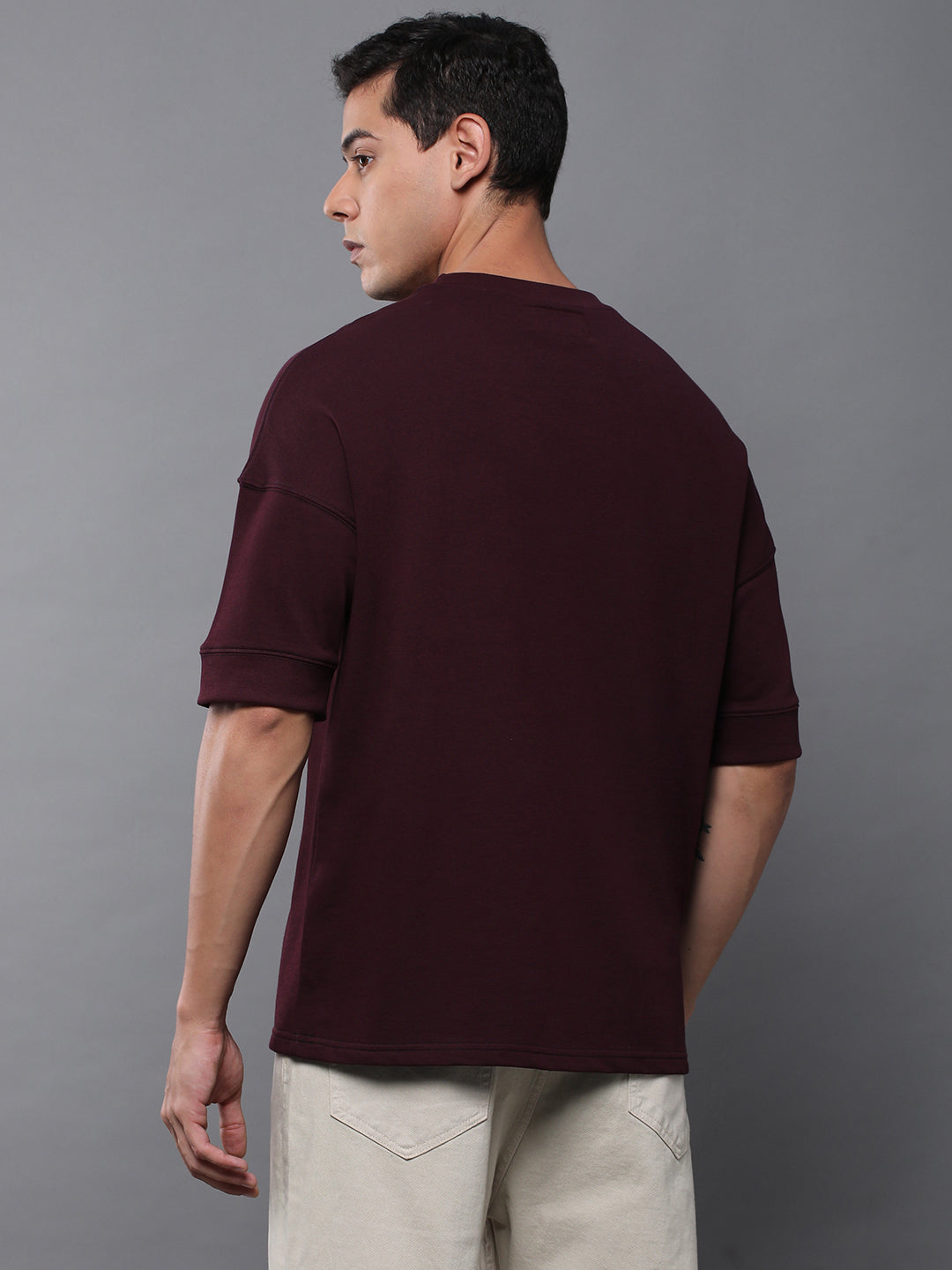 Mens Half Sleeve Round Neck Oversized Fit T-Shirts