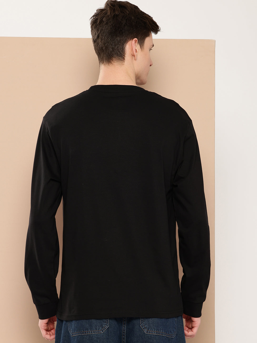 Mens Full Sleeve Round Neck Printed Oversized Fit Tshirts
