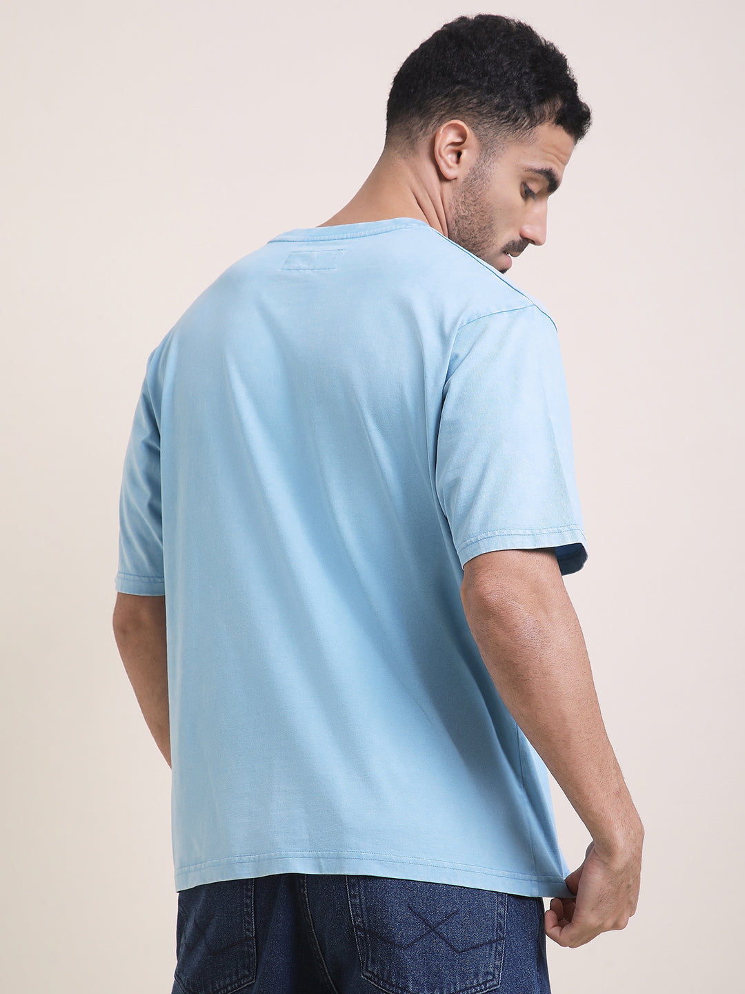 Mens Half Sleeve Round Neck Printed Oversized Fit Tshirts