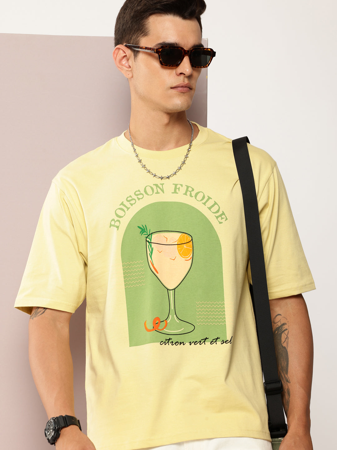 Mens Half Sleeve Round Neck Printed Oversized Fit Tshirts