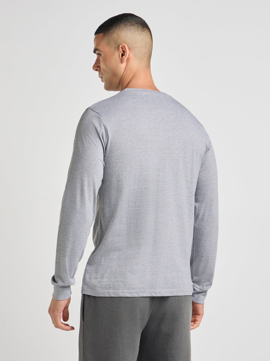 Mens Printed Regular Fit Full Sleeve Round Neck Tshirt