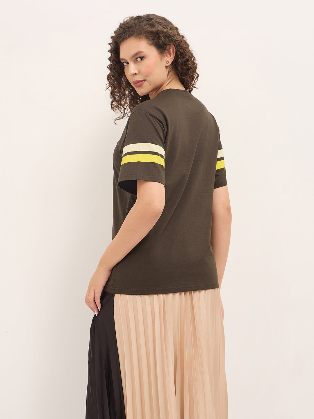 Womens Half Sleeve Round Neck Printed Oversized Fit Tshirts