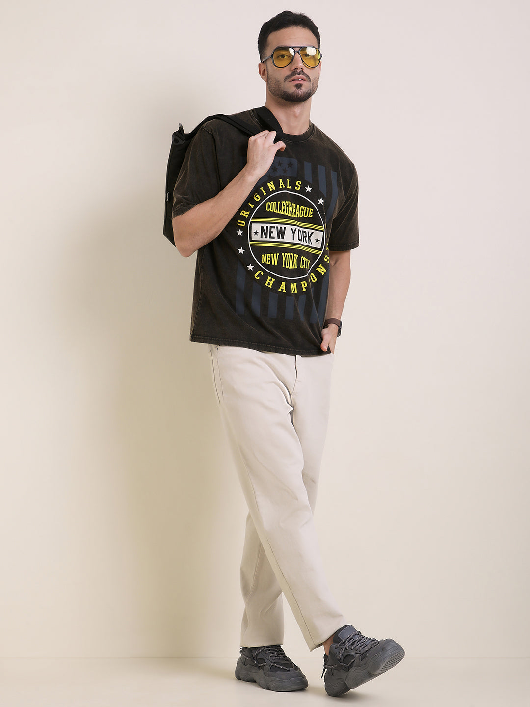 Mens Half Sleeve Round Neck Printed Oversized Fit Tshirts