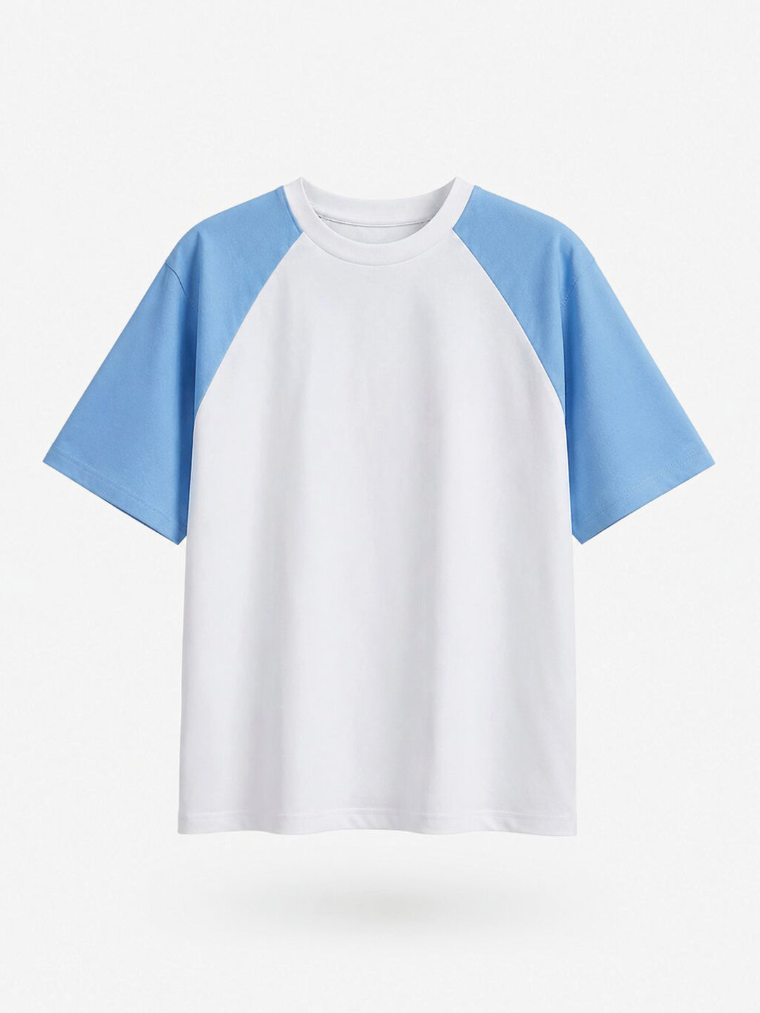 Mens Solid Oversized Raglan Sleeve Round Neck Tshirt