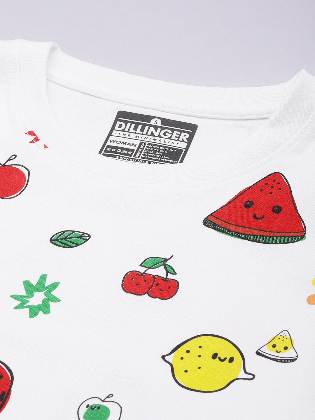 Womens Half Sleeve Round Neck All-Over Printed Oversized Fit Tshirts