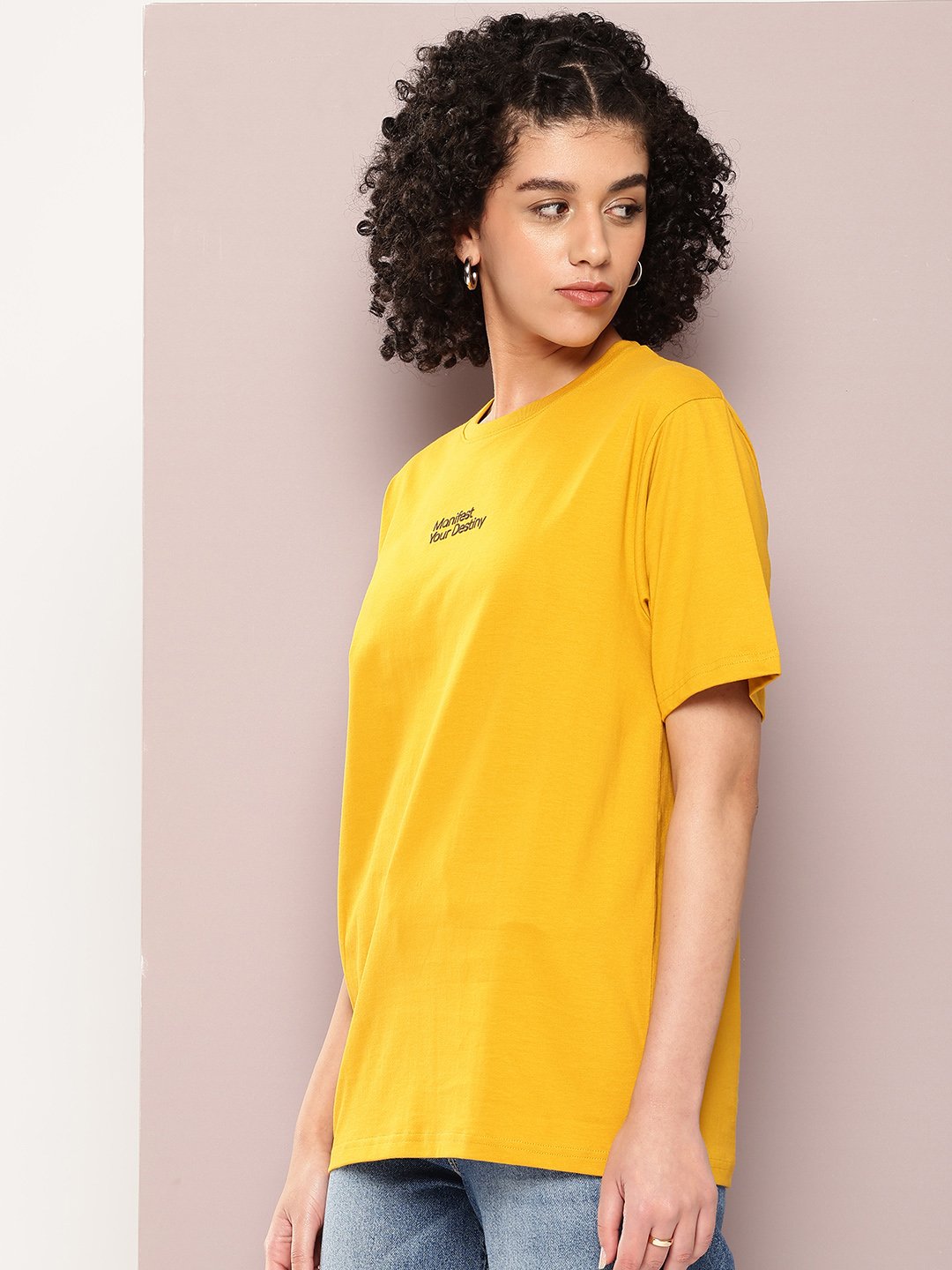 Womens Half Sleeve Round Neck Oversized Fit T-Shirts