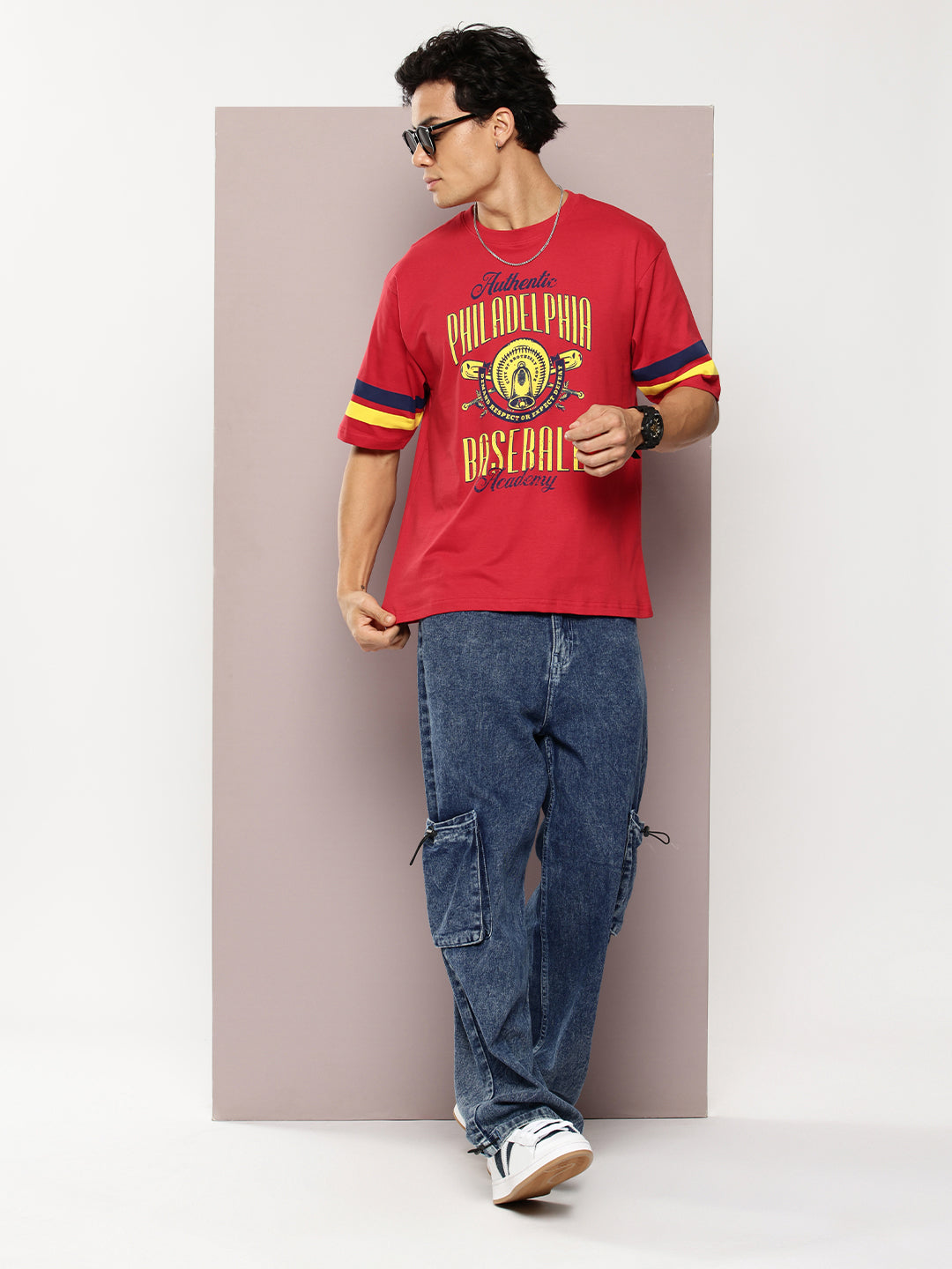 Mens Half Sleeve Round Neck Printed Oversized Fit Tshirts