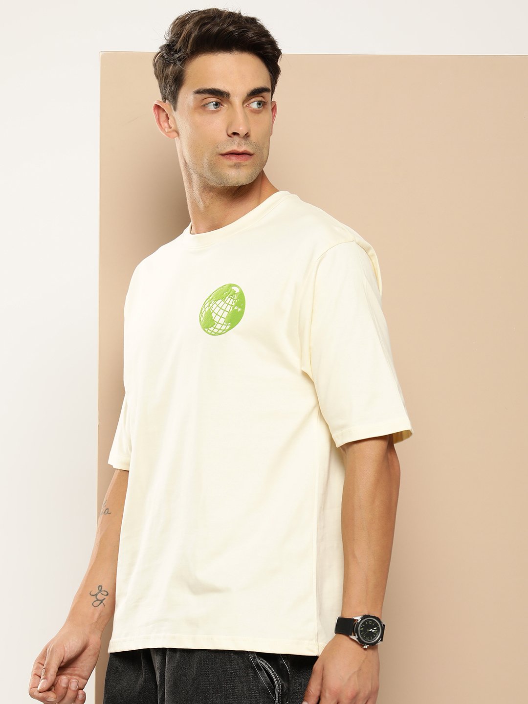 Mens Half Sleeve Round Neck Oversized Fit T-Shirts