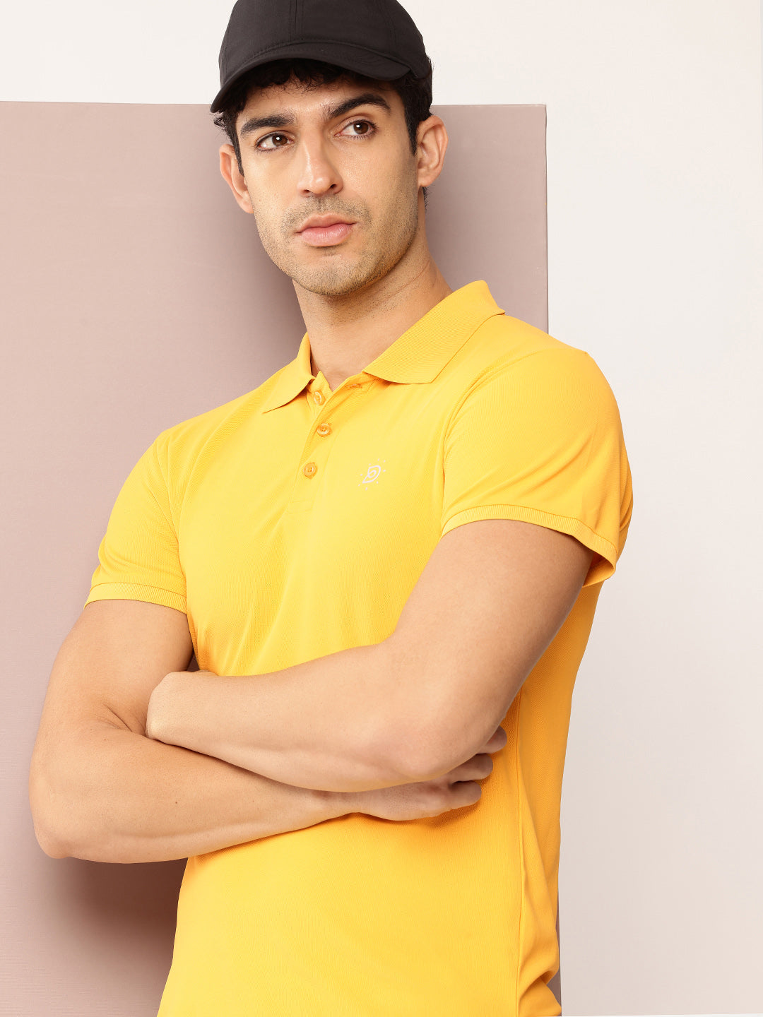 Mens Short Sleeve Polo Neck Regular Fit Polyster Tshirt