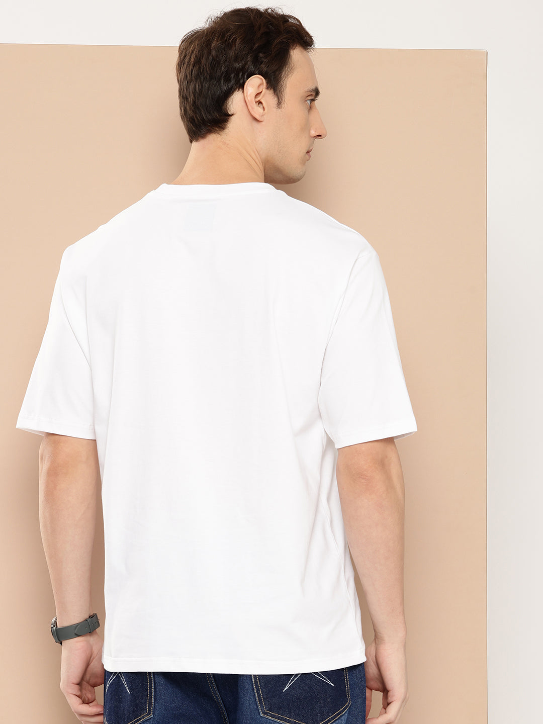 Mens Half Sleeve Round Neck Printed Oversized Fit Tshirts
