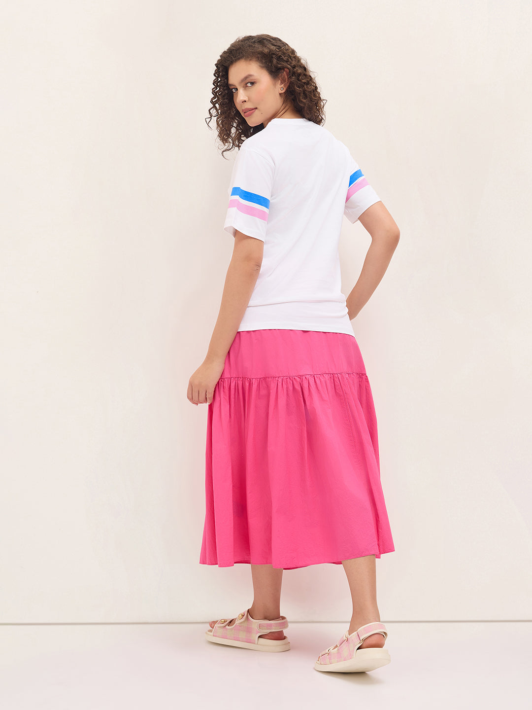 Womens Half Sleeve Round Neck Printed Oversized Fit Tshirts