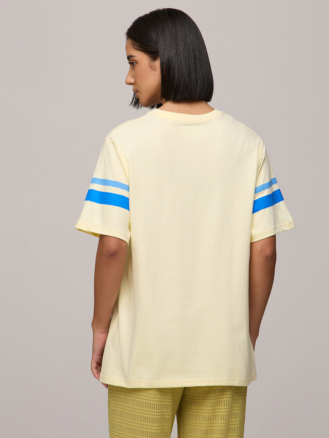 Womens Printed Oversized Fit Cotton T-Shirt